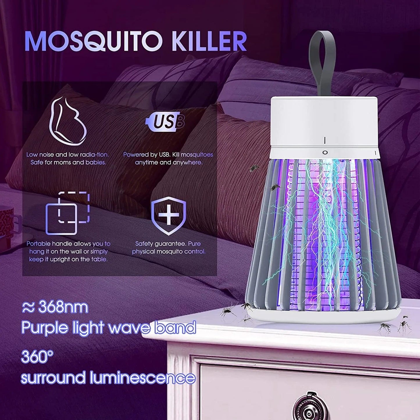 UPGRADED Mosquito Lure Trap Lamp